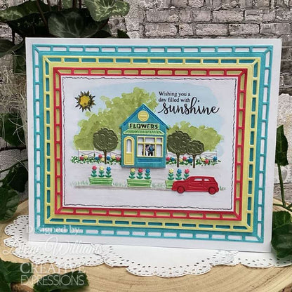 Creative Expressions Sue Wilson Miniature Village Flower Shop Craft Die