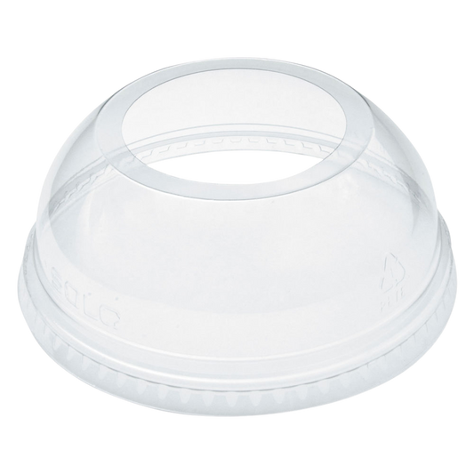 98mm PET Dome Lids with Wide Open Hole Sized for Spoon