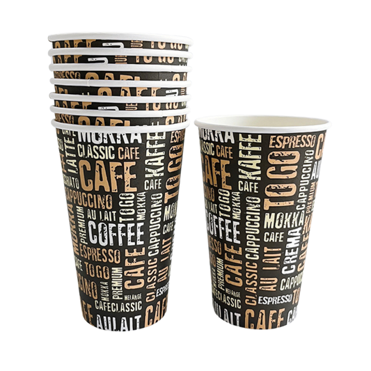 Gobelets en carton chauds imprimés de 16 oz