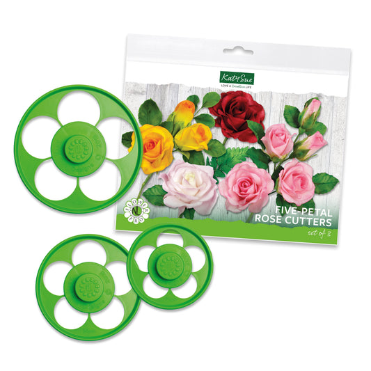 Emporte-pièces Rose cinq pétales Flower Pro - Lot de 3