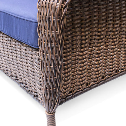 Cambridge 5-Piece Wicker Outdoor Left Arm Chaise Sectional