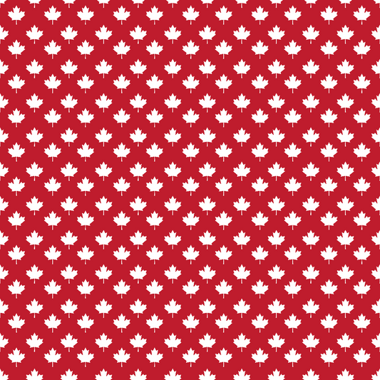 Canada day Maple Leaf Pattern #1 Red Background