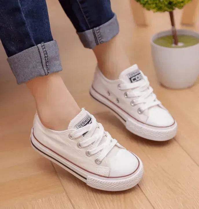 Chaussures en toile antidérapantes, chaussures décontractées, chaussures parent-enfant, nouvelles chaussures bébé, chaussures blanches