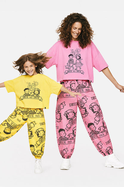 Adult 40th Anniversary Graphic Boxy T-Shirt Soft Pink