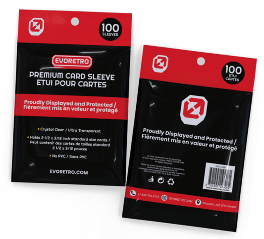 Protège-cartes EVORETRO pour cartes Pokémon ou sportives (Penny Sleeves)