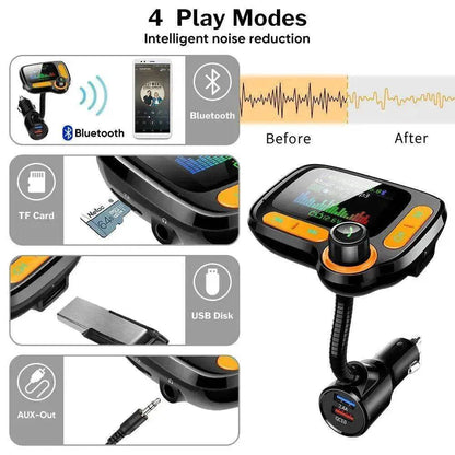 Lecteur multifonction Bluetooth de voiture avec grand écran couleur