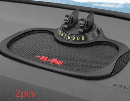 Car Phone Pad 4-in-1 Parking Number Card Anti-Slip Mat Auto Holder
