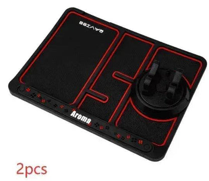 Car Phone Pad 4-in-1 Parking Number Card Anti-Slip Mat Auto Holder