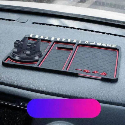 Car Phone Pad 4-in-1 Parking Number Card Anti-Slip Mat Auto Holder