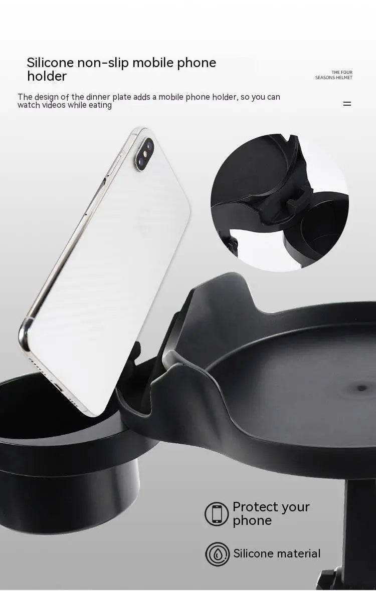 Car Small Dining Plate Dining Tray Foldable Cup Holder