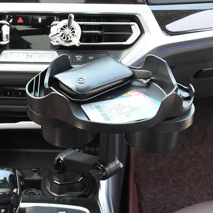 Car Small Dining Plate Dining Tray Foldable Cup Holder