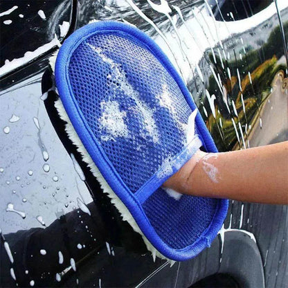 Car wash gloves for car & motorcycle care: soft hair type cleaning tools