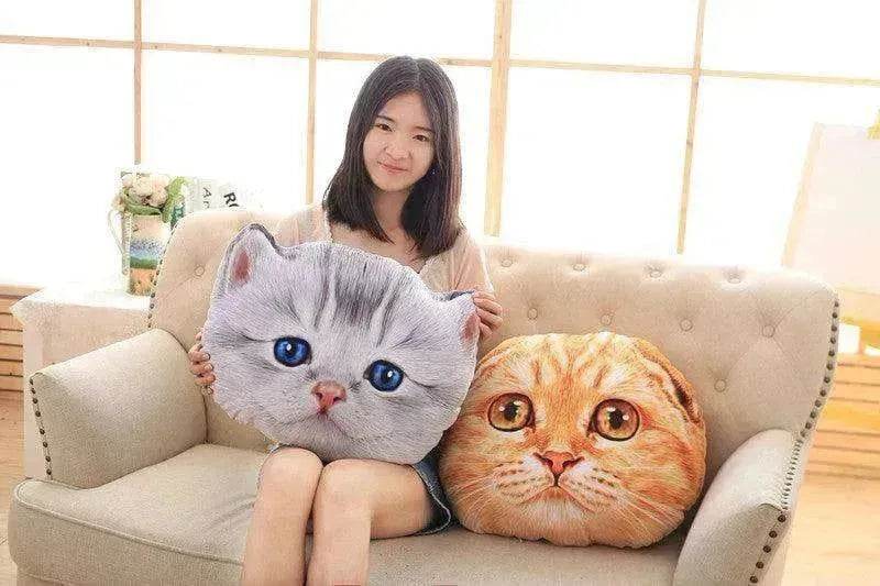 Cat Pillow Car Cushion Cute Cat Shape Nap Seat Plush Toy