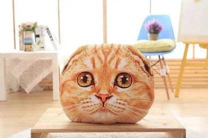 Cat Pillow Car Cushion Cute Cat Shape Nap Seat Plush Toy