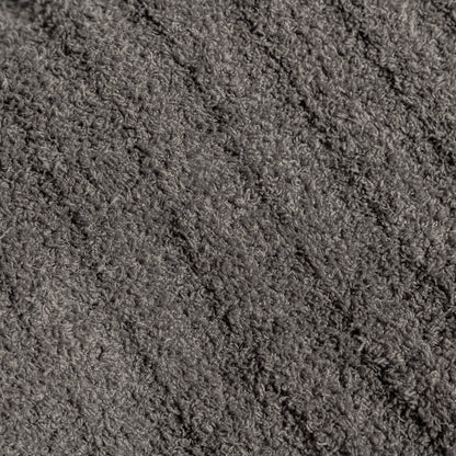 Charcoal Ribbed Extended Throw