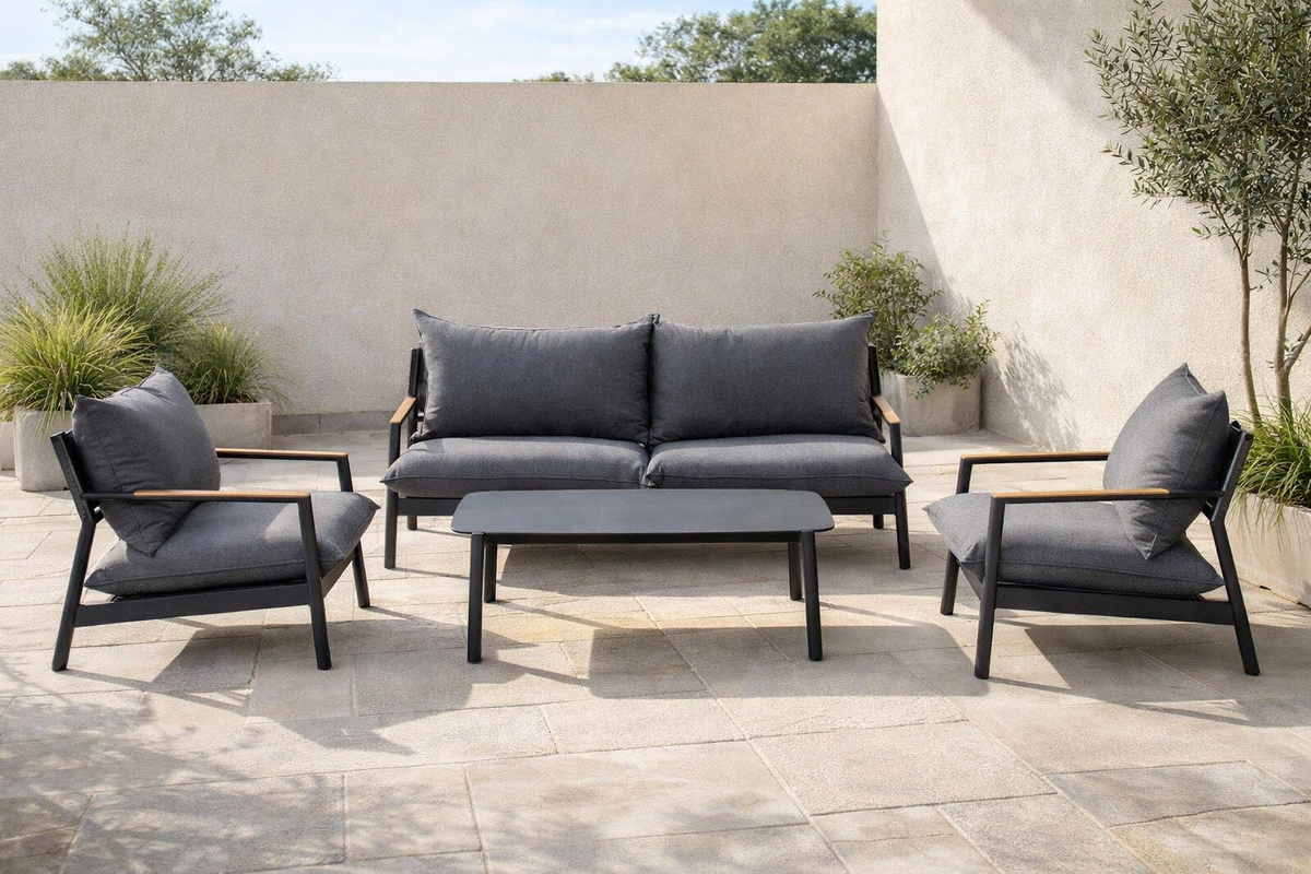 Monti 4-Piece Aluminum Outdoor Conversational Set