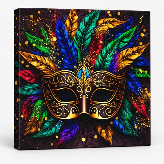 Impression sur toile - Masque coloré - Décoration murale