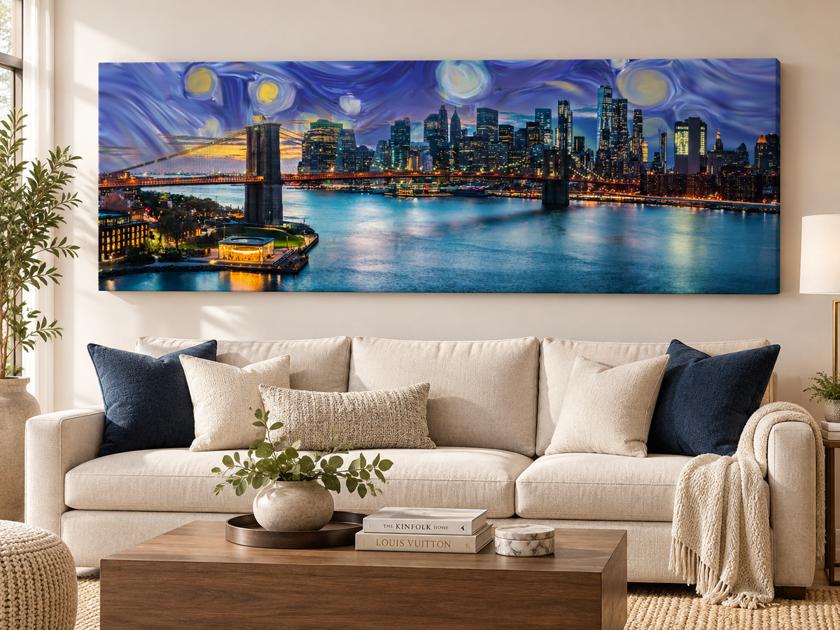 Cities Skylines-Pont au coucher du soleil (New York)-Art mural