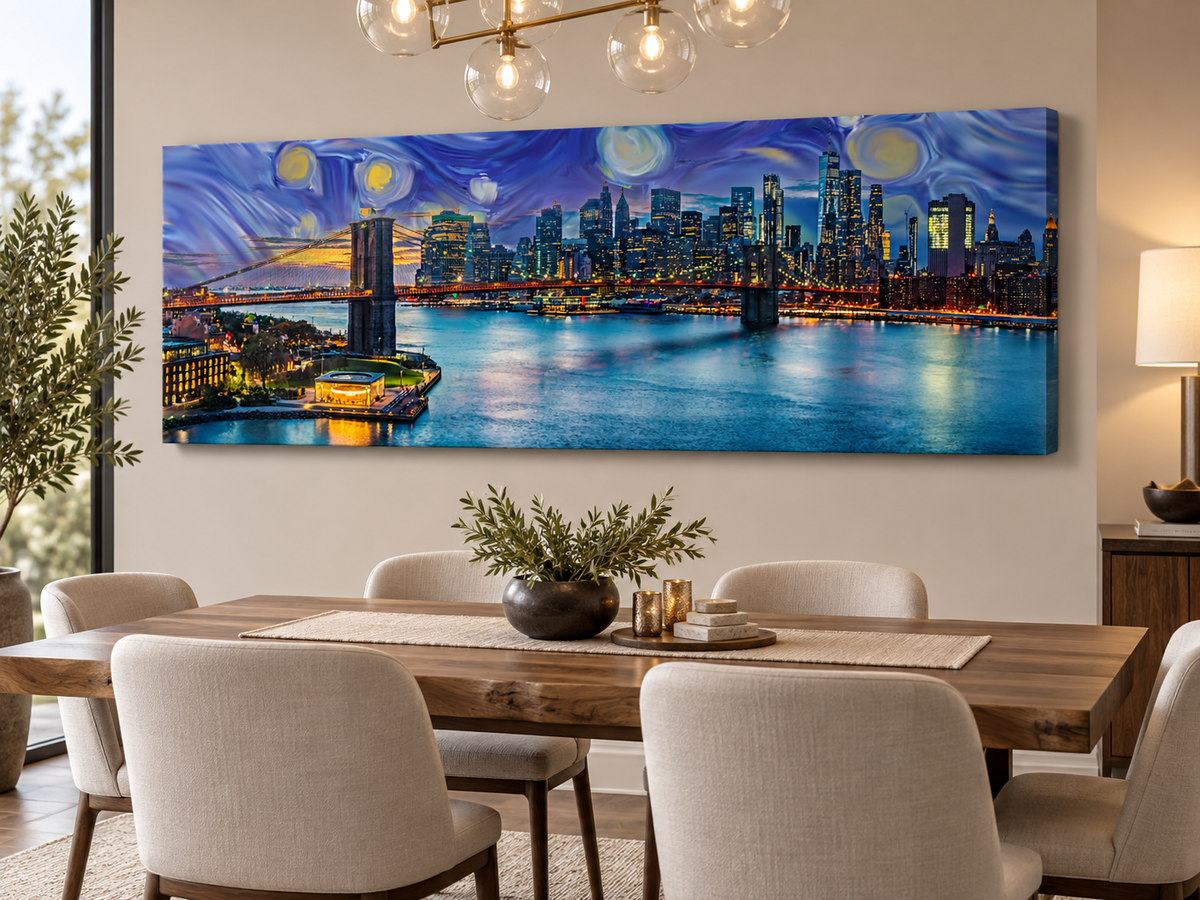 Cities Skylines-Pont au coucher du soleil (New York)-Art mural