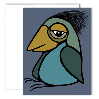 Carte de vœux - Oiseau farceur
