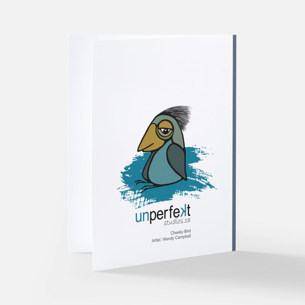 Carte de vœux - Oiseau farceur
