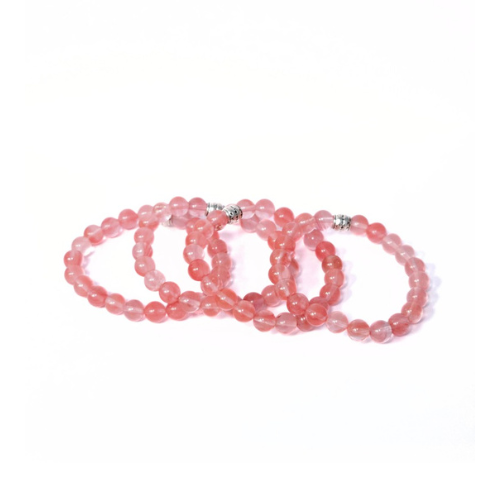 Cherry Quartz Gemstone Bracelet - The Stone of Emotional Healing