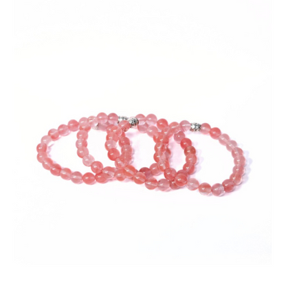 Cherry Quartz Gemstone Bracelet - The Stone of Emotional Healing