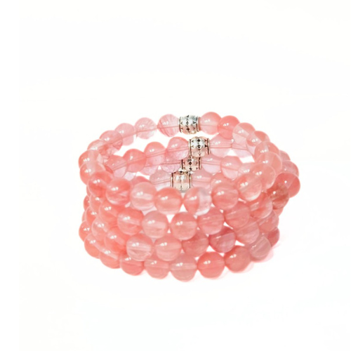 Cherry Quartz Gemstone Bracelet - The Stone of Emotional Healing