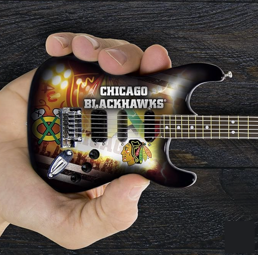 Guitare miniature de collection 10" des Blackhawks de Chicago