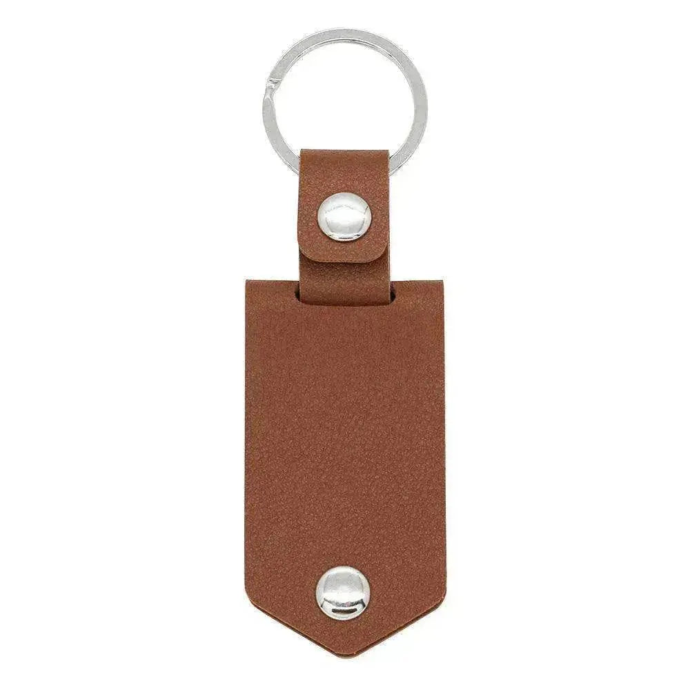 Chick & Unique Leather Photo Stainless steel UV Color Printed Keychain