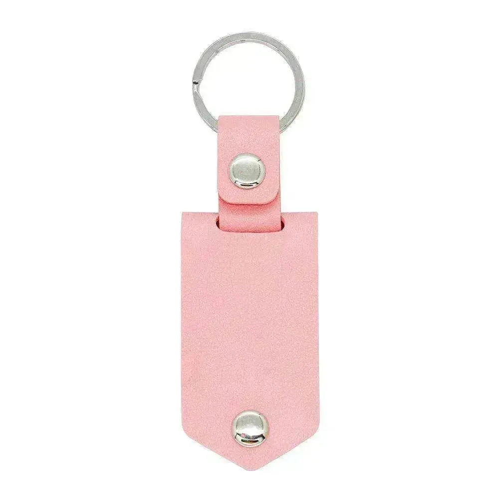 Chick & Unique Leather Photo Stainless steel UV Color Printed Keychain