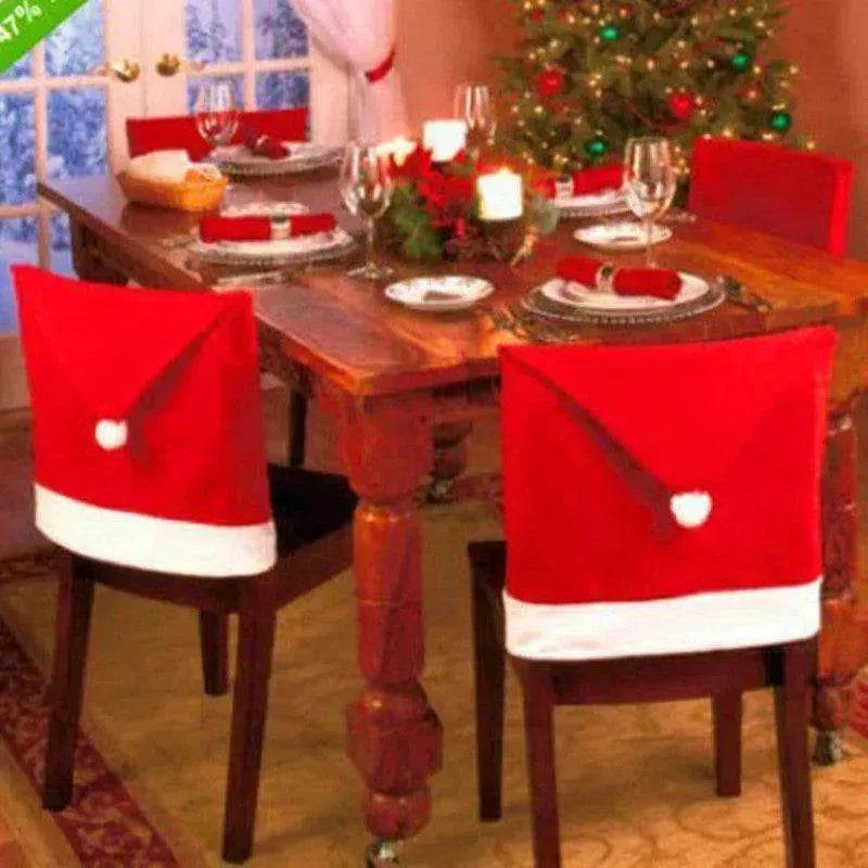 Christmas Chairs Set Xmas table decor hats bulk