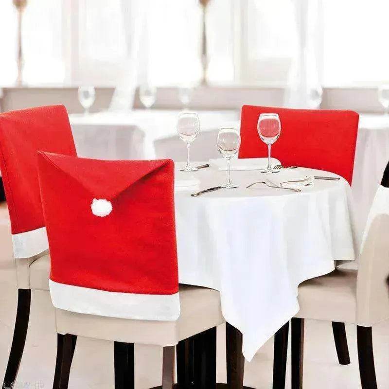 Christmas Chairs Set Xmas table decor hats bulk