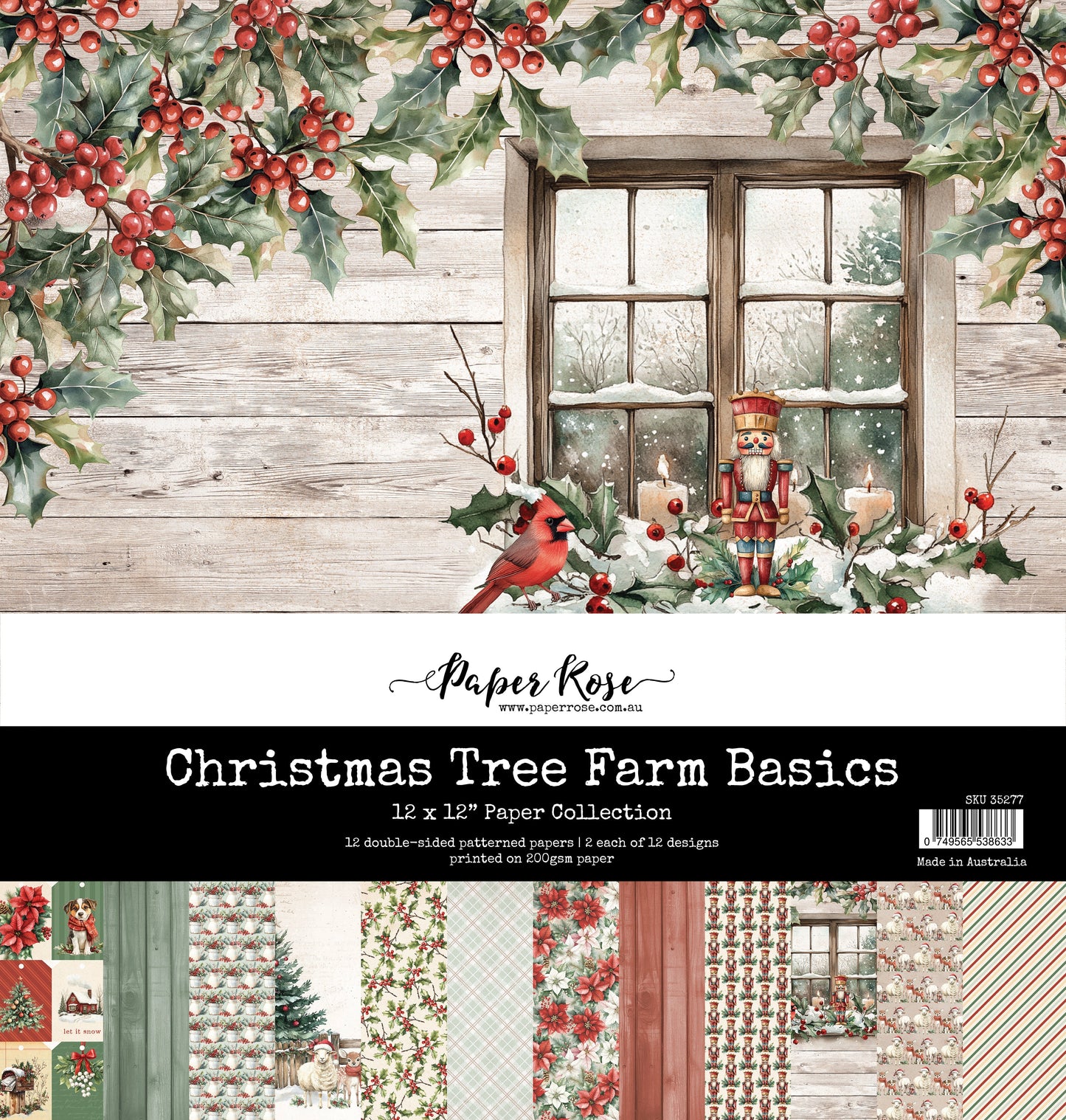 Collection de Papiers 12x12 "Les Essentiels de la Ferme de Sapins de Noël" 35277