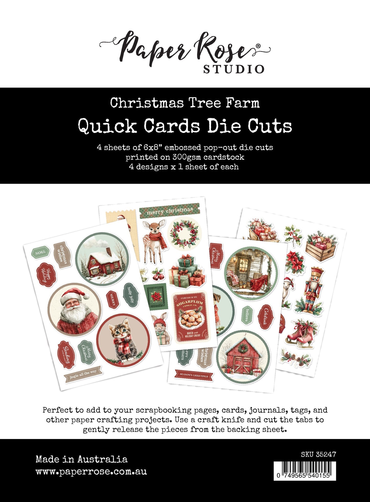 Christmas Tree Farm Quick Card Die Cuts 35247