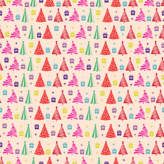 Craft HTV Colorful Christmas Trees, Gifts and Stars Pattern