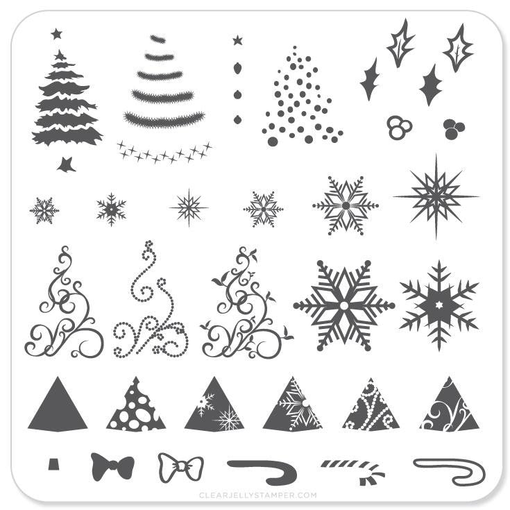 Clear Jelly Stamper - Christmas Tree