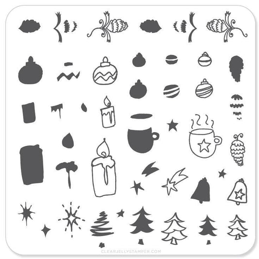 Clear Jelly Stamper - Cappuccino & Candles