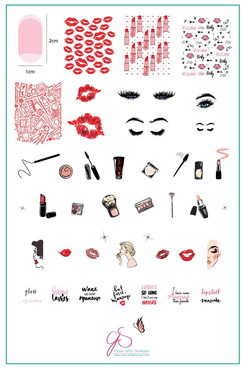 Clear Jelly Stamper - But First Makeup