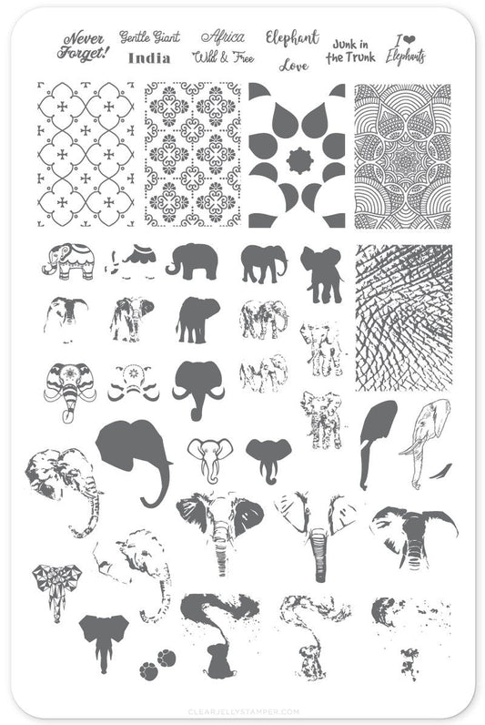 Clear Jelly Stamper - Elephant