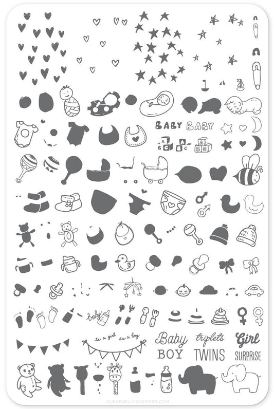 Clear Jelly Stamper - Little Blessings Baby Plate