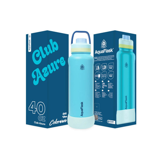 Gobelet AquaFlask Colorwave 40oz – Double paroi en acier inoxydable, garde les boissons chaudes et froides, étanche