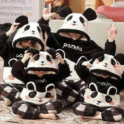 Coral Velvet Cute Cartoon Thick Pajamas