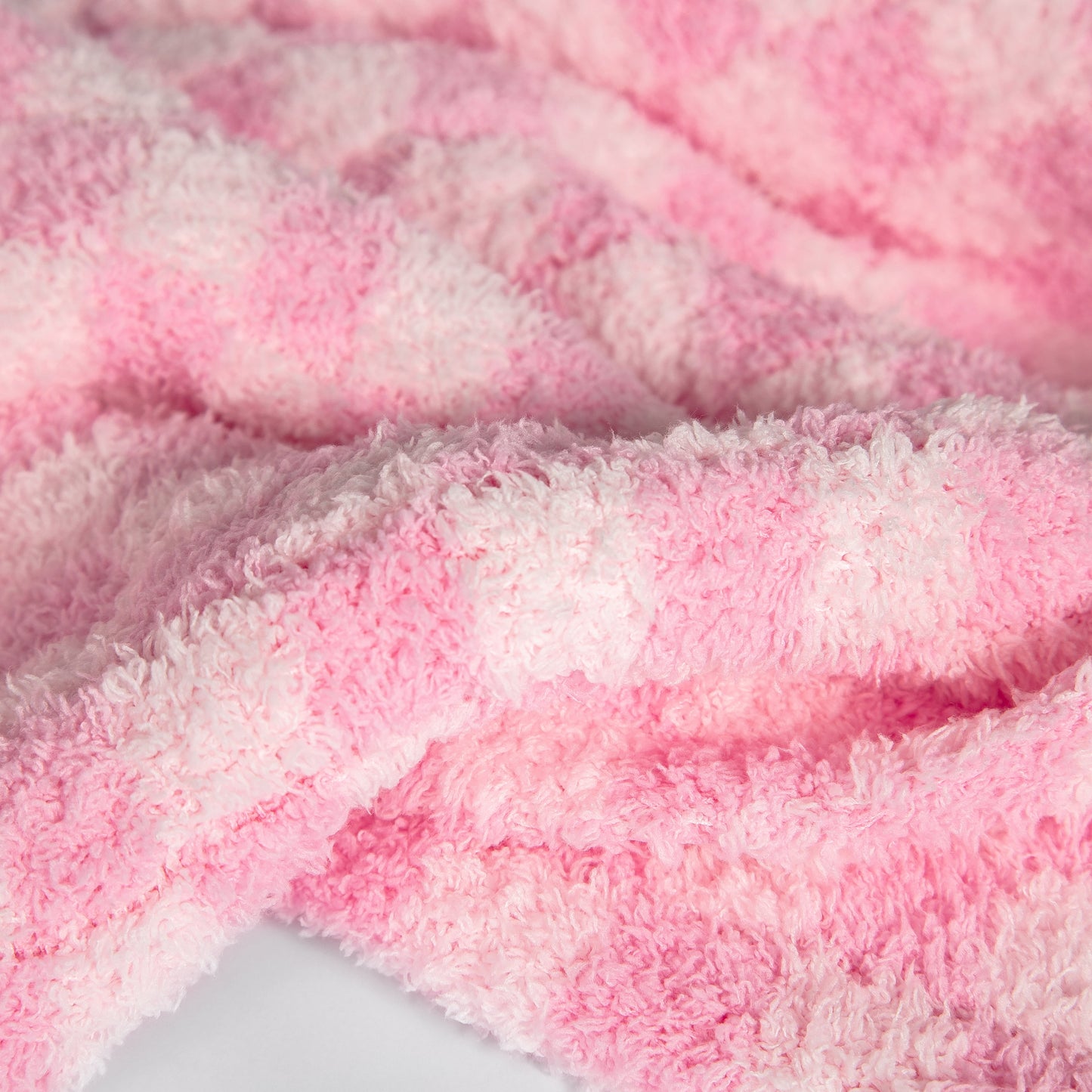Cotton Candy Check Print Extended Throw