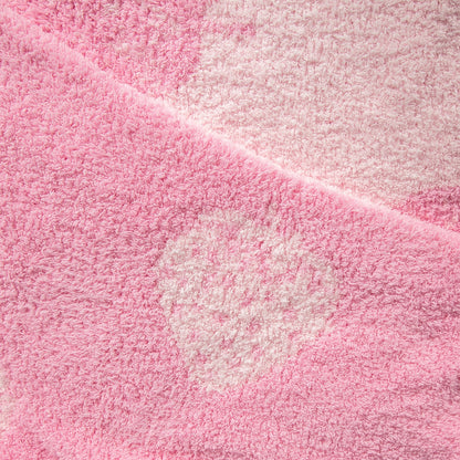Cotton Candy Strawberry Print Extended Throw