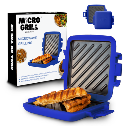 Micro Grill Classic™ Toastie Maker, Microwave Grill, Sandwich Toaster, 3 Minute Grilled Cheese, Crispy, Panini Press, Dishwasher Safe, Office, Home, Travel & School Dorms