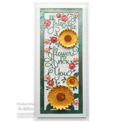 Creative Expressions Sue Wilson Slimline Matrice de découpe « If Friends Were Flowers »