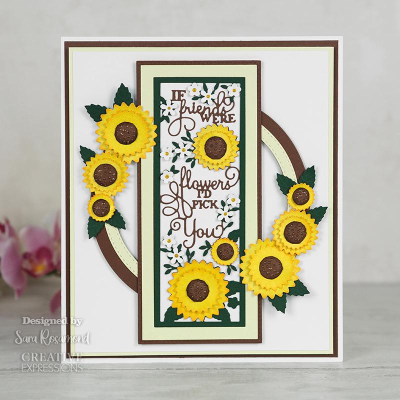 Creative Expressions Sue Wilson Slimline Matrice de découpe « If Friends Were Flowers »
