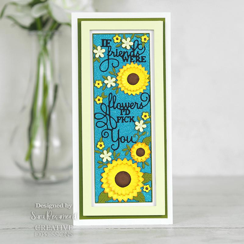 Creative Expressions Sue Wilson Slimline Matrice de découpe « If Friends Were Flowers »