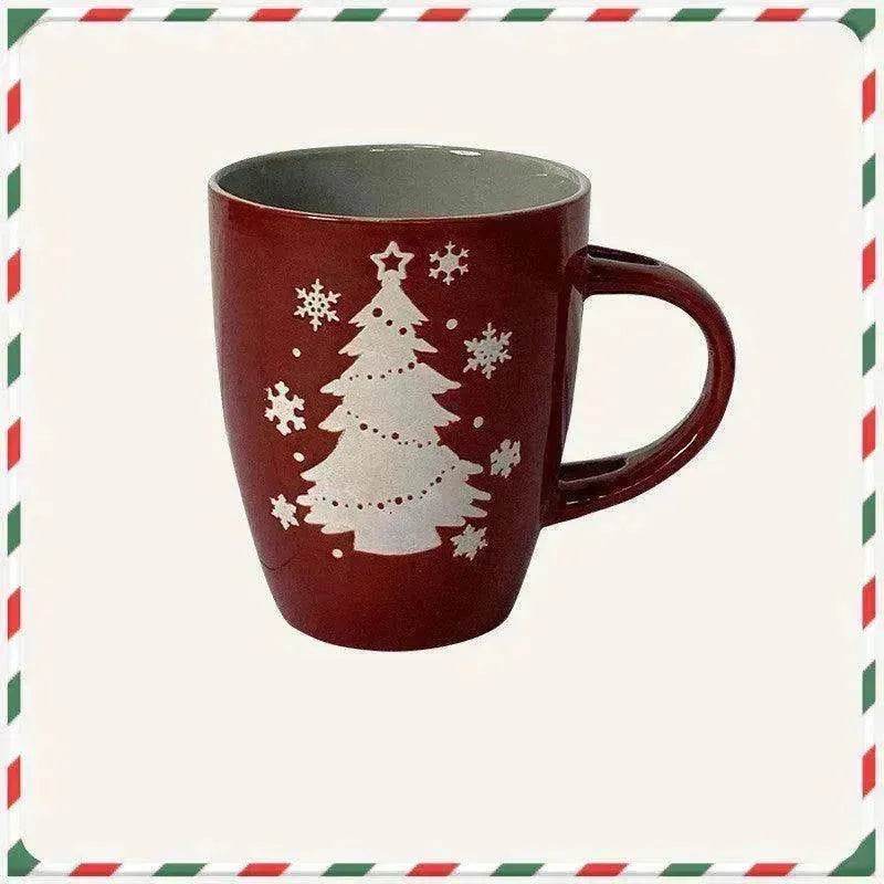 Creative Cute Cartoon Snowman Santa Claus Ceramic Cup Christmas Mug Small Gifts